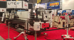 A view of UTE's booth at Fabtech in Las Vegas on November 16-19th. Featuring the new All-electric UTE Select Series CNC Tube Bender