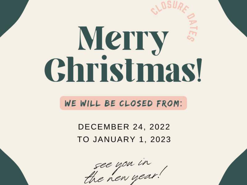 2022 Holiday Office Closures